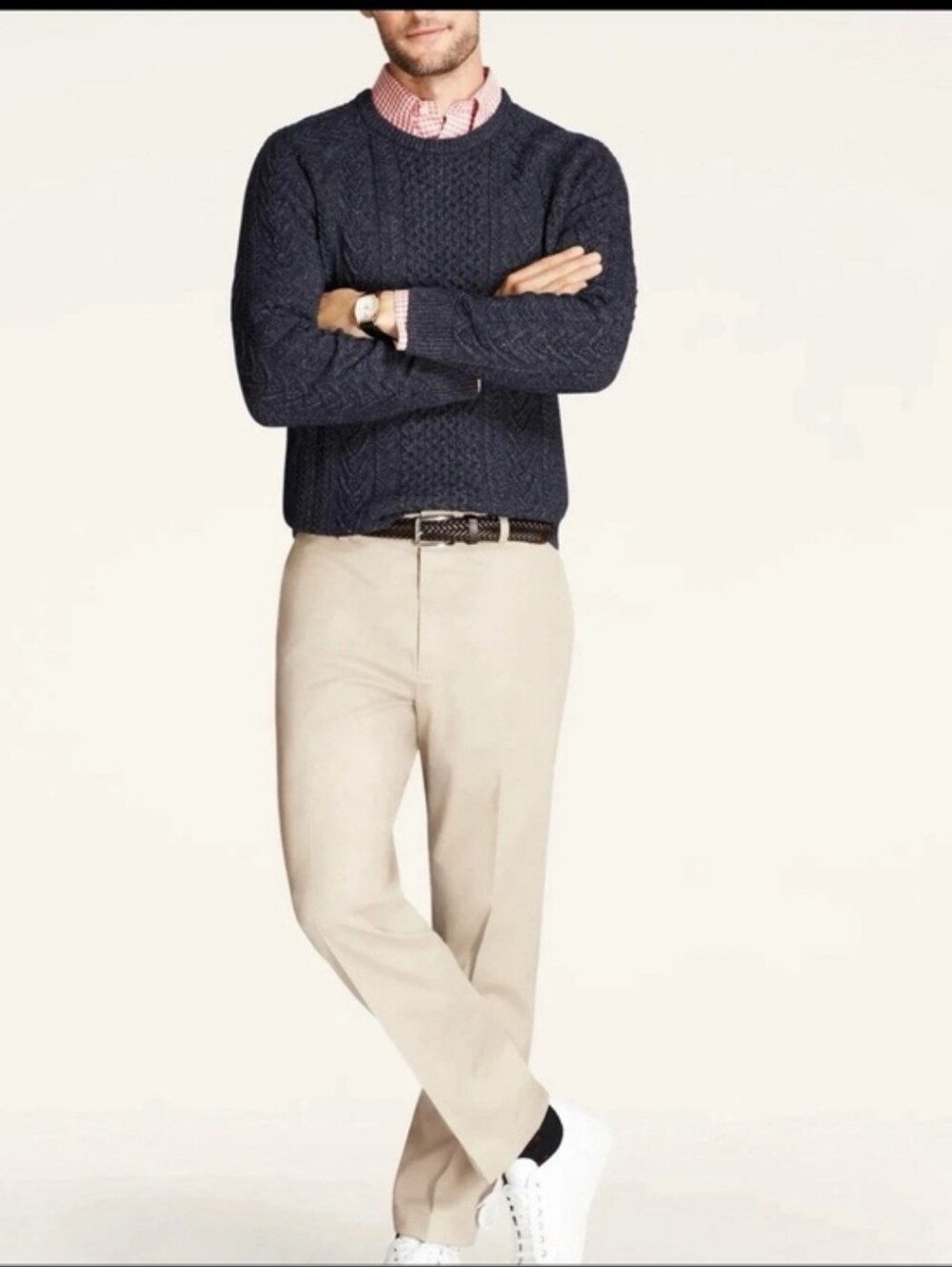 2 Brooks Brothers Light Weight Advantage Beige Chino Hudson Pants